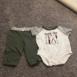 Carters matching set. 6 months.